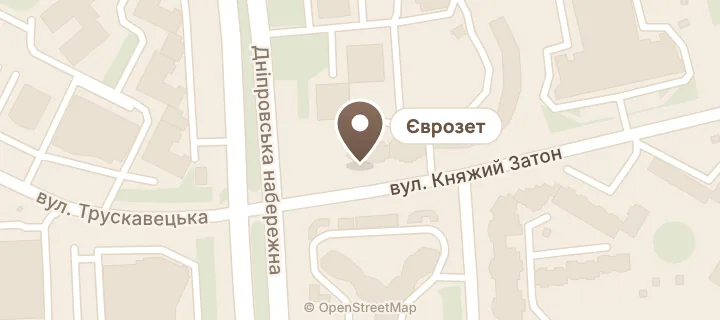 Карта: Стоматологія на Позняках, вул. Княжий Затон, 14Б